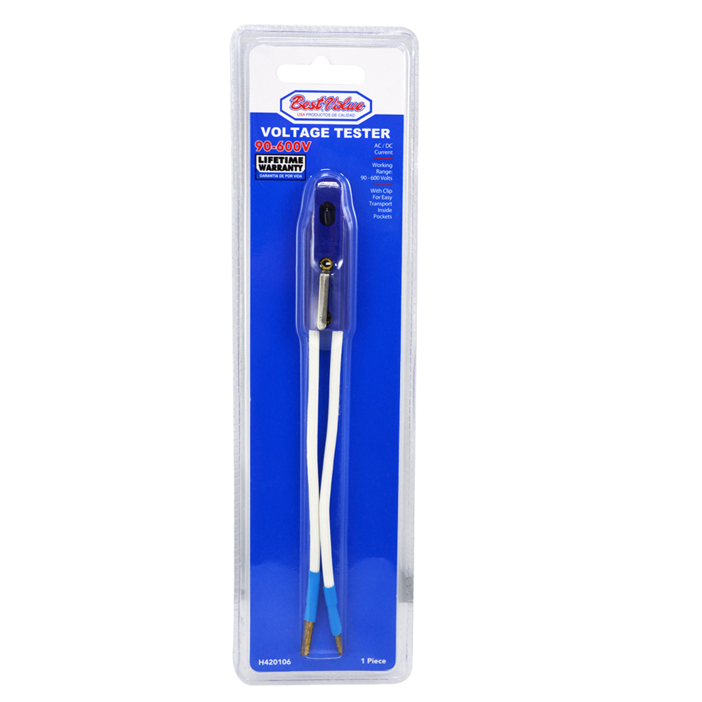 [H420106] Probador De Voltaje 90v-600v. Azul. 90-600v