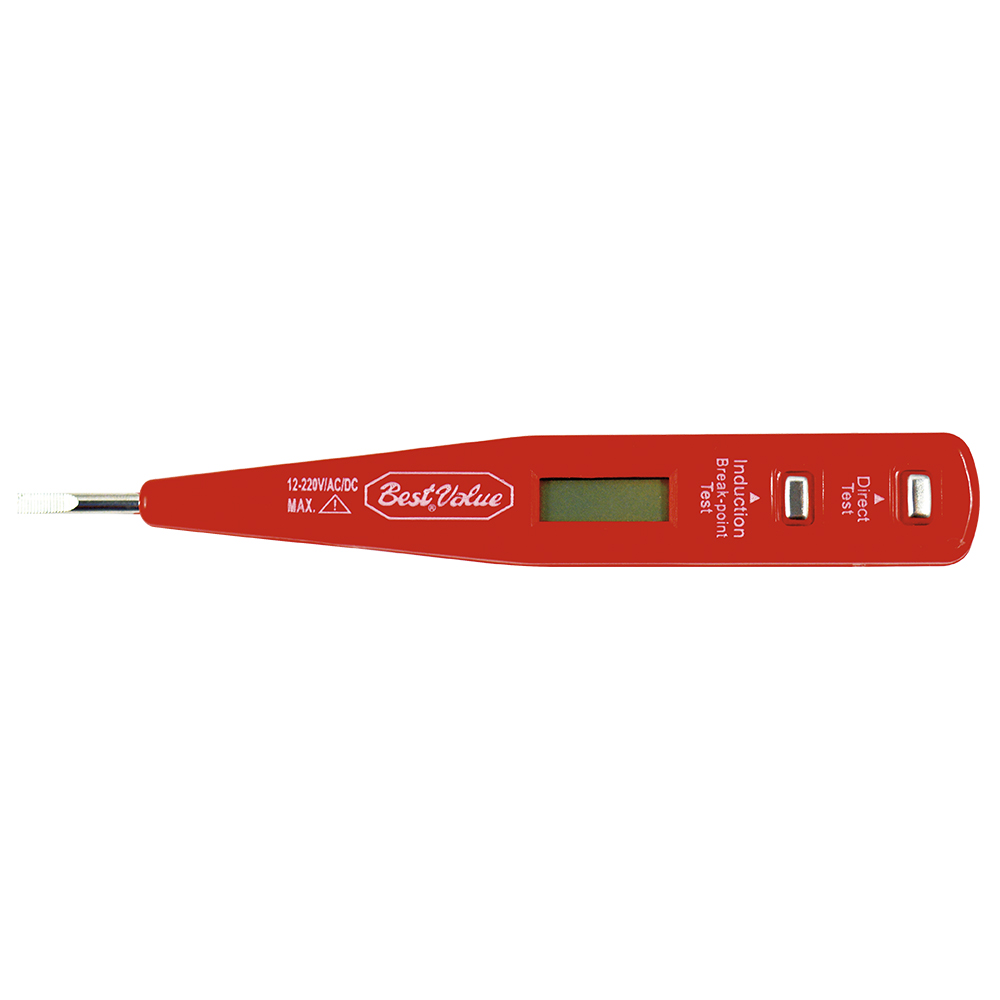 [H420107] Probador De Voltaje 12v-220v Digital. Rojo.