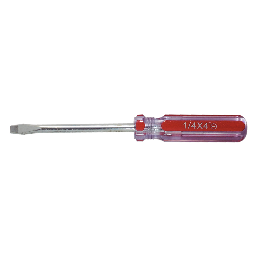 [H420113] Destornillador (-) 1/4 X4. Cromo Vanadio. 1/4()x 4(100mm)