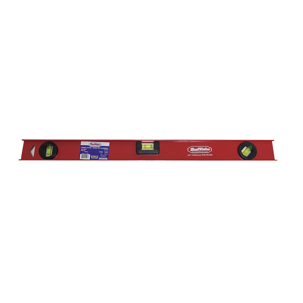 [H420208] Nivel De Aluminio 24. Rojo. 24