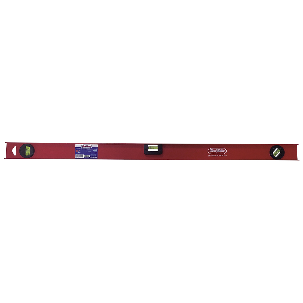 [H420209] Nivel De Aluminio 36. Rojo. 36