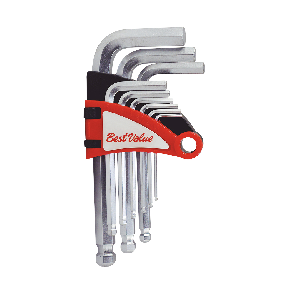 [H420388] Juego Llaves Allen 9pc Mm Cortas. Cromo Vanadio. 9 Pcs