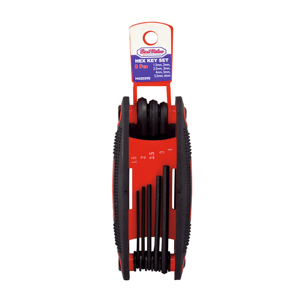 [H420390] Juego Llaves Allen 8pc Mm. Acero Templado. 8 Pcs