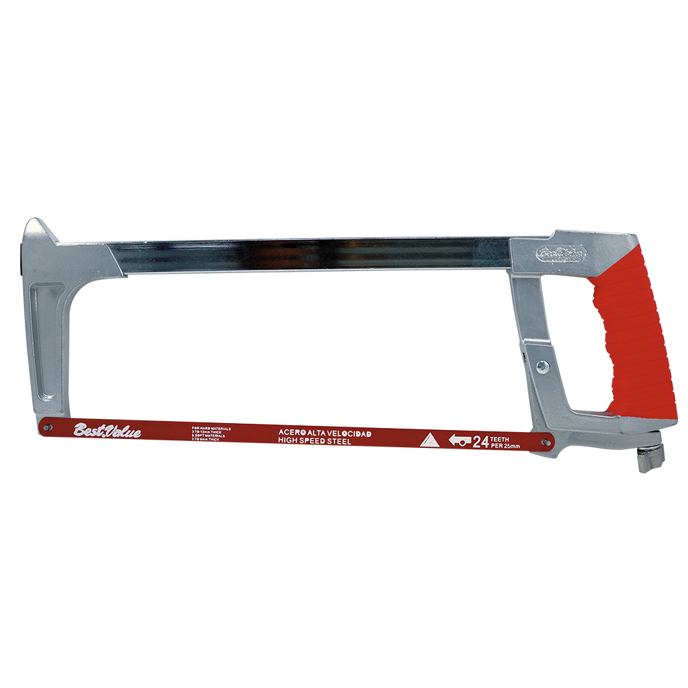 [H420701] Arco De Segueta Bestvalue Aluminio. Rojo. 12(300mm)