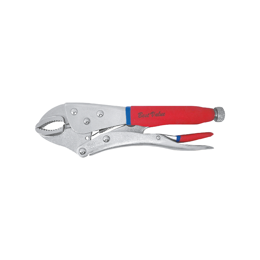 [H42106G] Pinza De Presion Curva 10 Ergo. Zincado.
