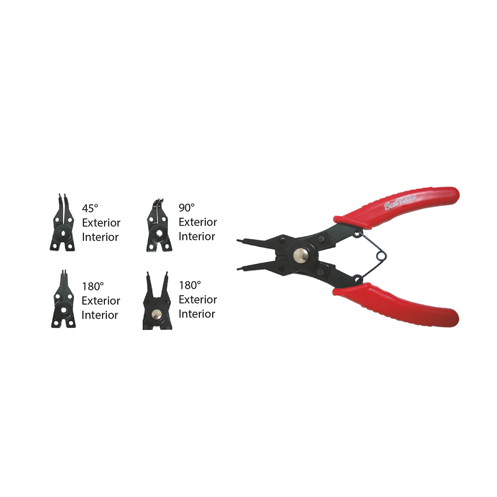 [H42114] Pinza Para Anillos Intercambiable. Acero Templado. 6-1/4