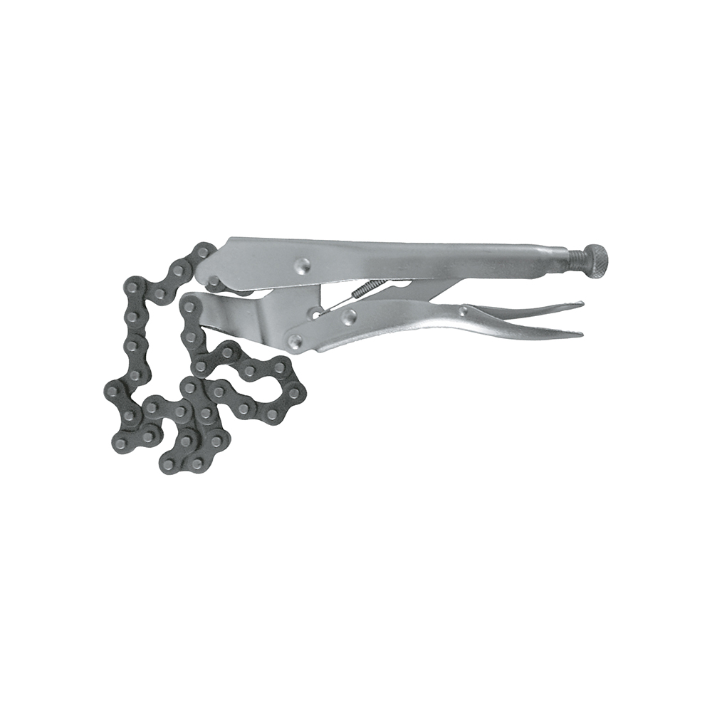 [H421165] Pinza Presion Con Cadena 8. Zincado. 8