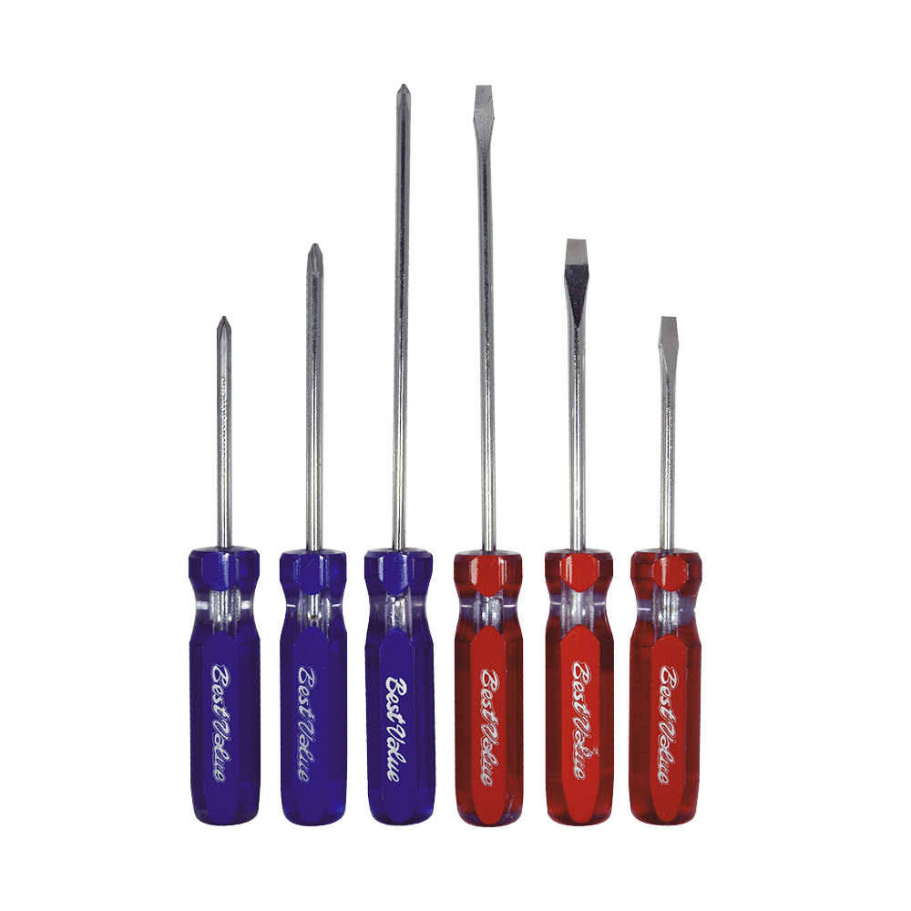 [H42206] Juego Destornillador 6 Pcs. Cromo Vanadio. Pzas