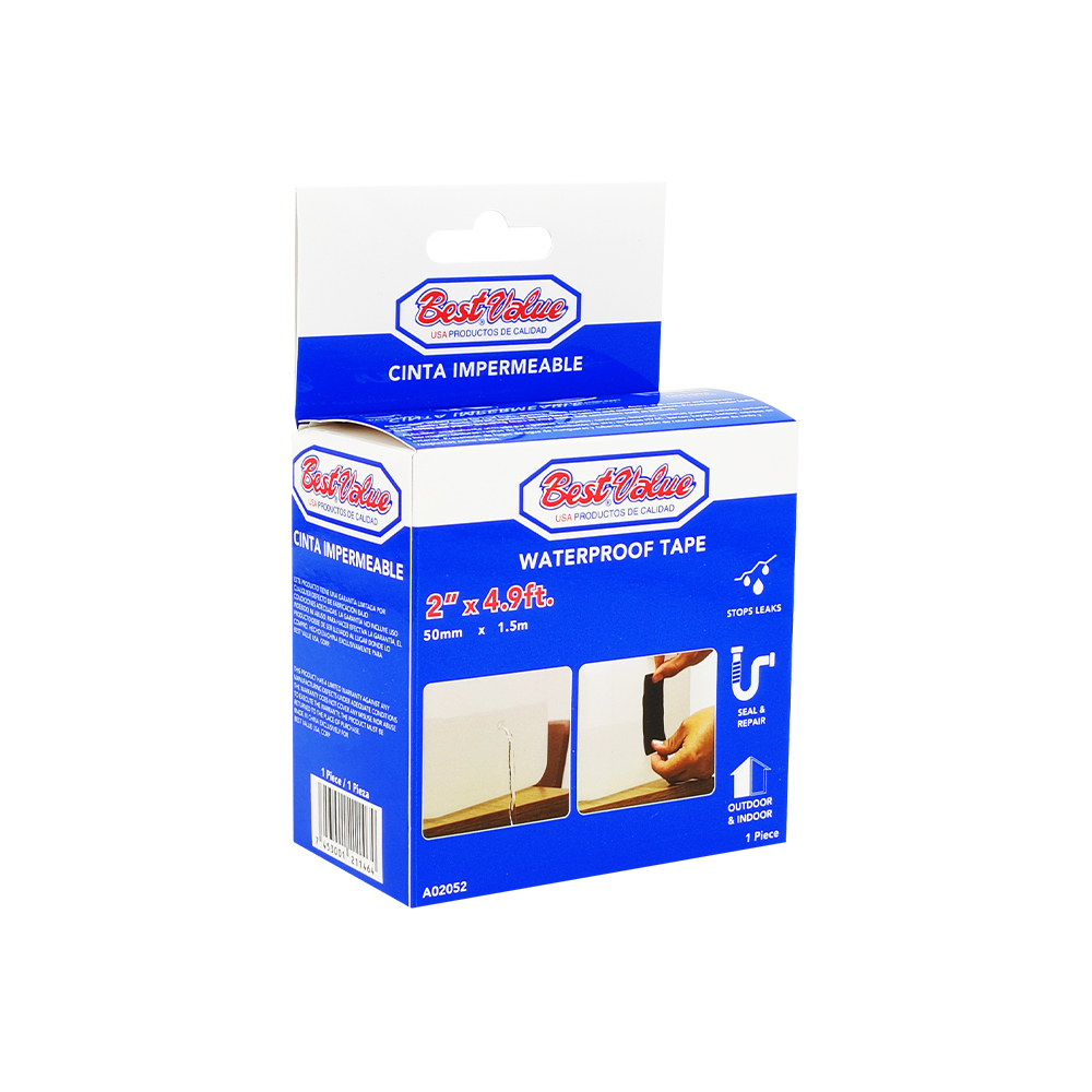 [A02052] Cinta Adhesiva Impermeable. Negro. 2 X 4. 9pies