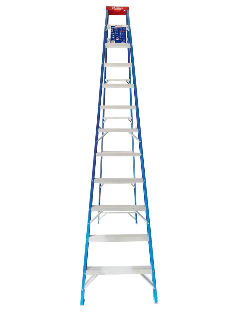 [H52020] Escalera Fibra Tijera (225lb) 12'. De Vidrio. 12