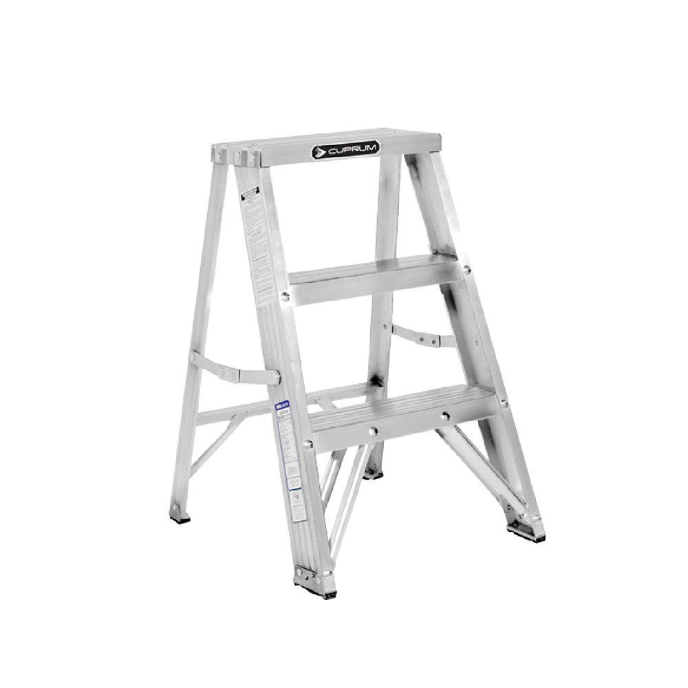 [H56003] Escalera Cuprum Alum. Tijera (200lb) 2'. Aluminio. 2'