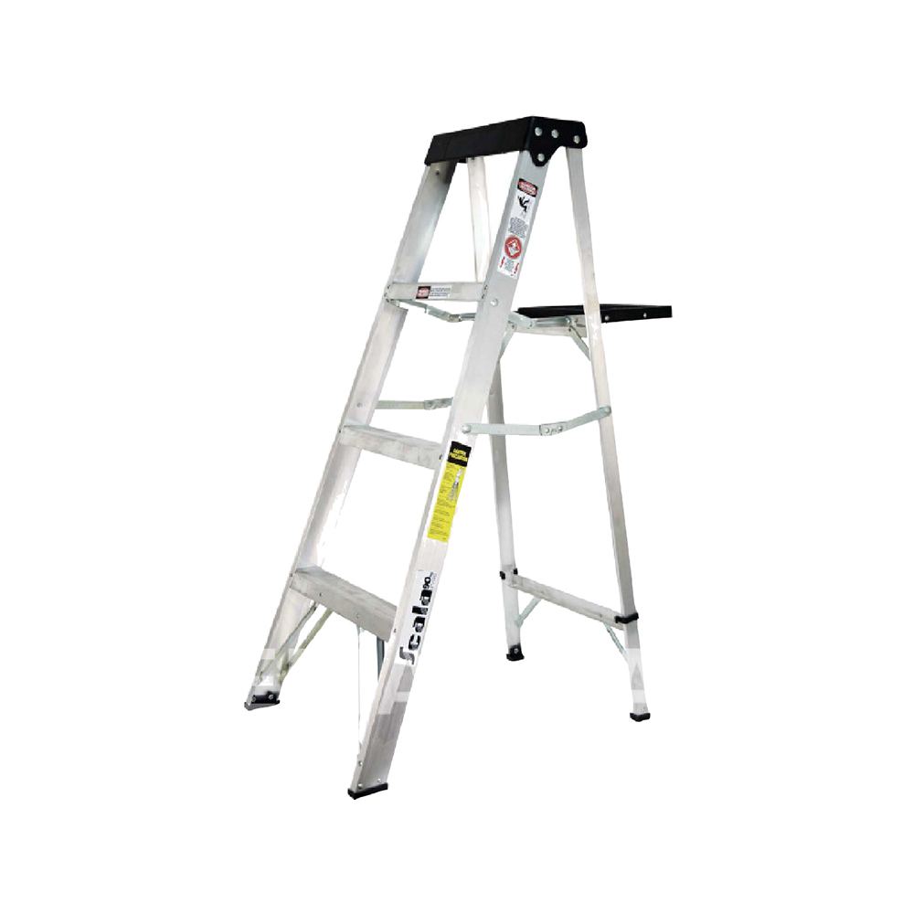 [H56005] Escalera Scala Alum. Tijera (200lb) 4'. Aluminio. 4'