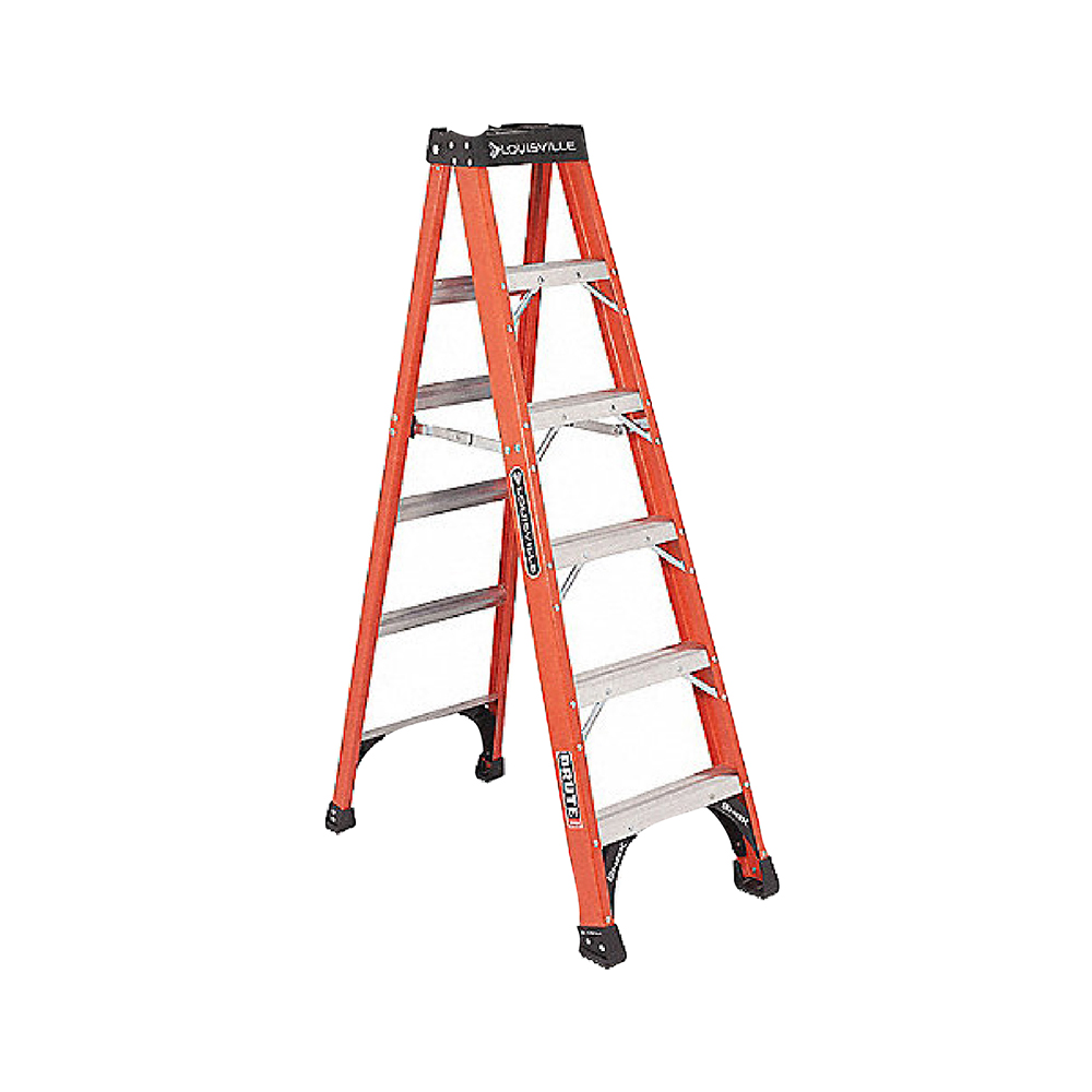 [H56105] Escalera Louisville Fibra Tij(300lb) 6'. De Vidrio. 6'
