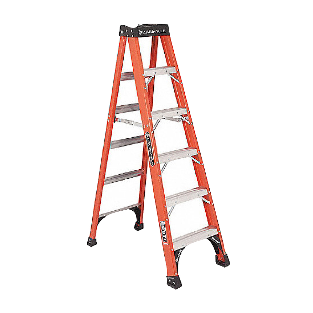 [H56107] Escalera Louisville Fibra Tij(300lb) 8'. De Vidrio. 8'