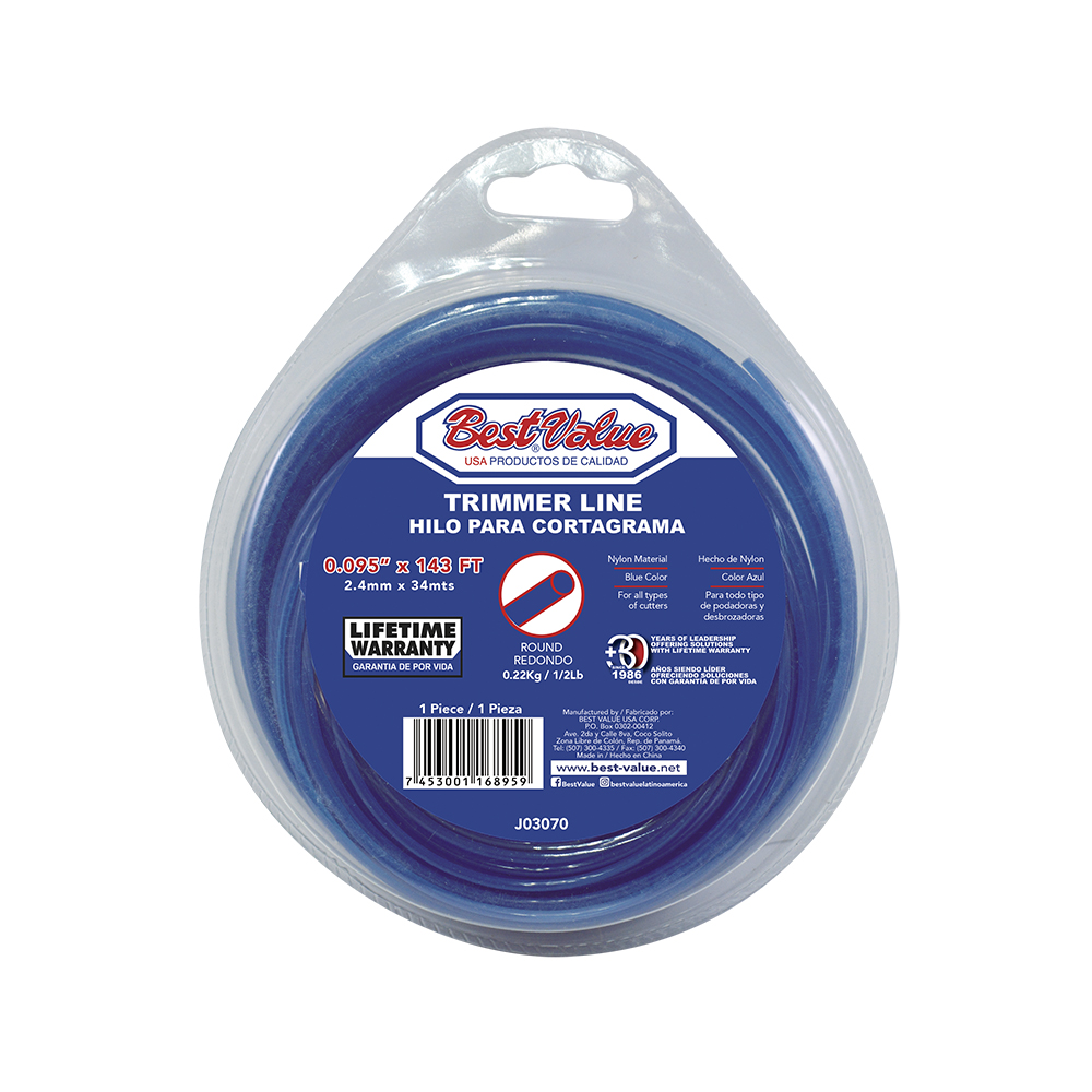 [J03070] Hilo Cortagrama. 095(143') Azul Red 1/2. Azul. 0. 095”(azul)