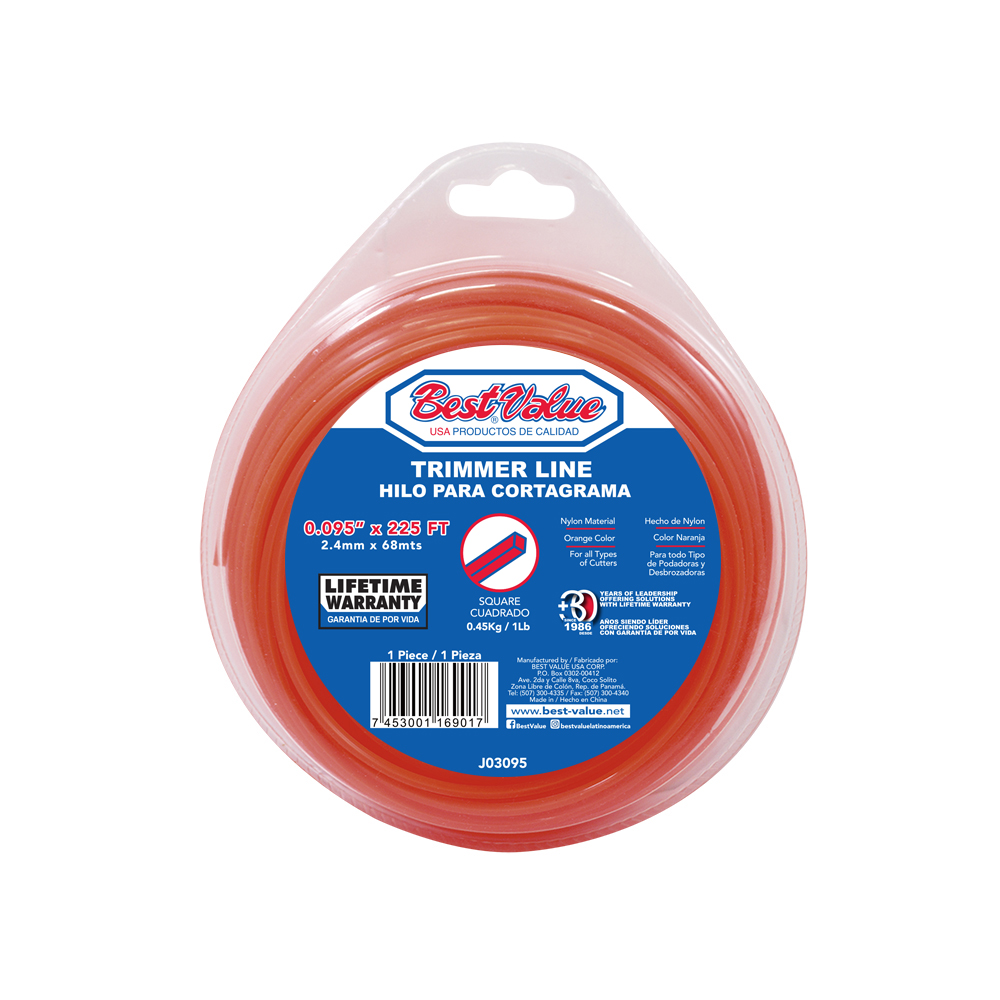 [J03095] Hilo Cortagrama. 095(225')naran Cua 1lb. Naranja. 0. 095”(naranja)