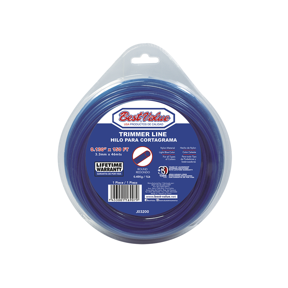 [J03200] Hilo Cortagrama. 130(150')celest Red 1lb. Celeste. 0. 130” (celeste)