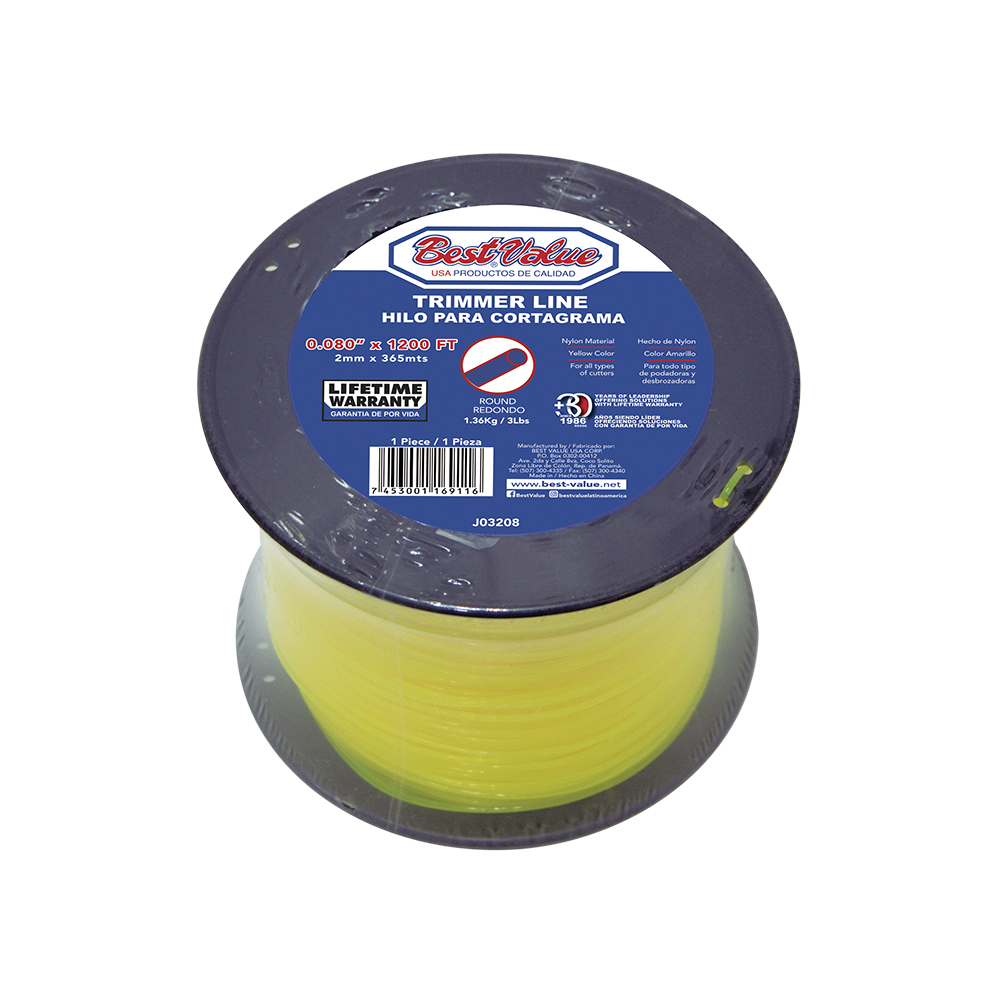 [J03208] Hilo Cortagrama. 080(1245')amari Red 3lb. Amarillo. 0. 080” 2. 00mm