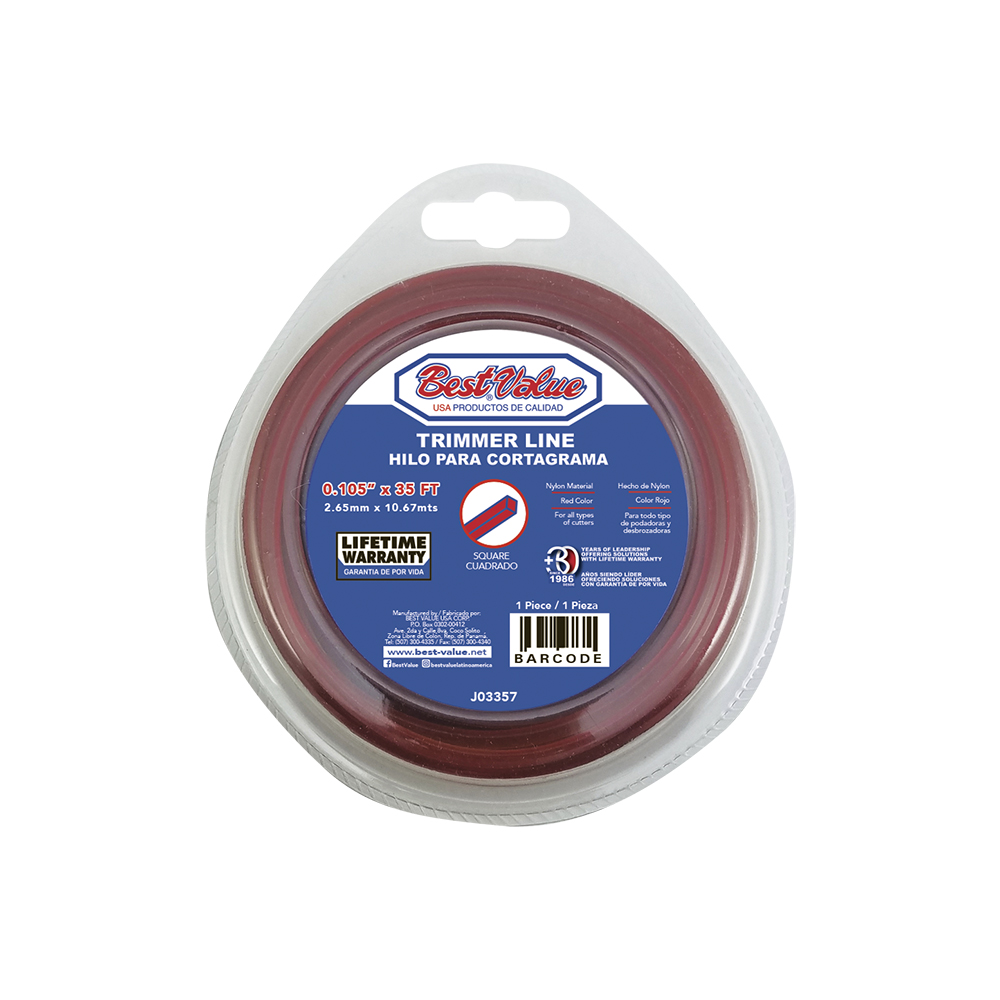 [J03357] Hilo Cortagrama 0. 105x35' Rojo Cua. Rojo. 105”(rojo)
