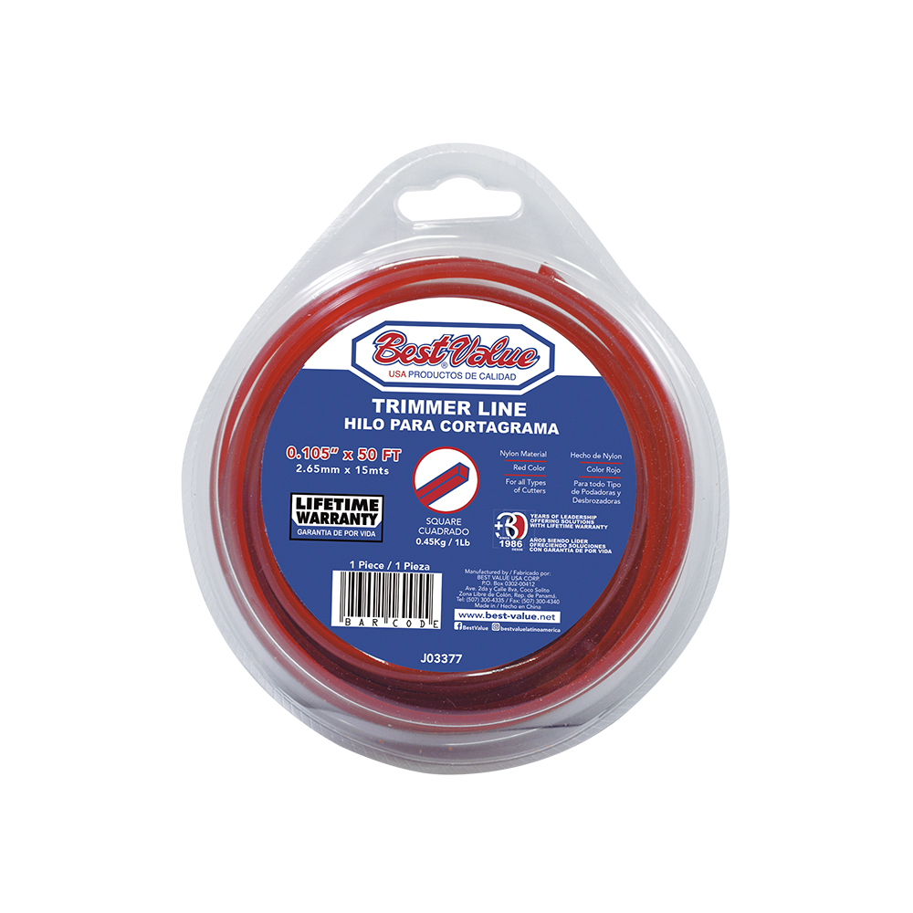 [J03377] Hilo Cortagrama. 105(50')rojo Cuadrado. Rojo. 0. 105 (rojo)