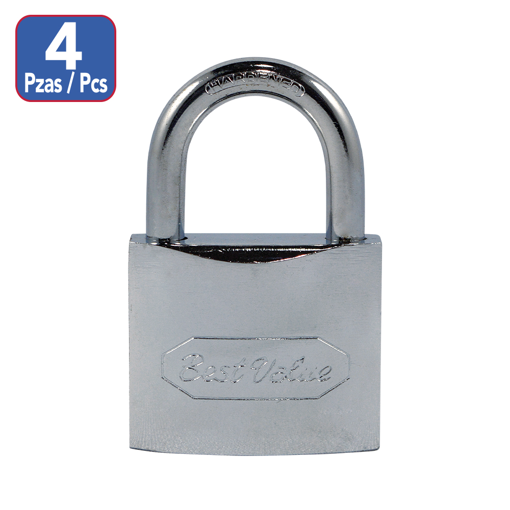 [C17071] Candado Amaestrados (4pcs). Acero. 40mm