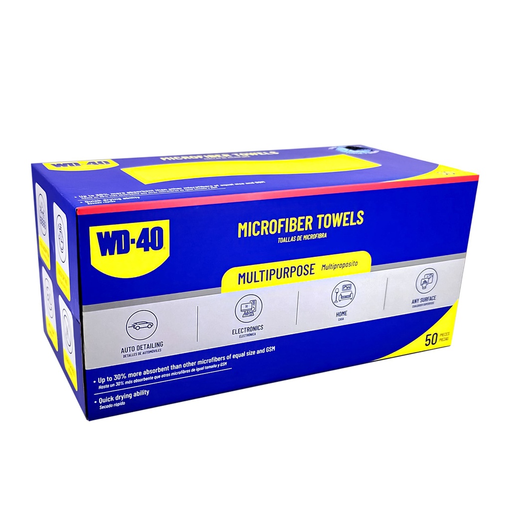 [L40110] TOALLA DE MICROFIBRA 170GMS 12"X12" CELESTE CAJA DE 50PCS