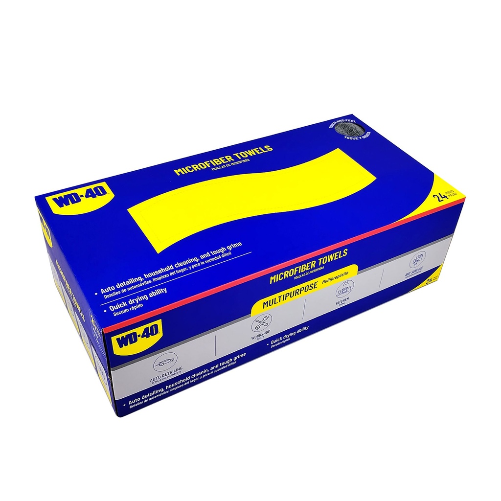 [L40136] TOALLA DE MICROFIBRA 300GMS 14"X14" GRIS CAJA DE 24PCS