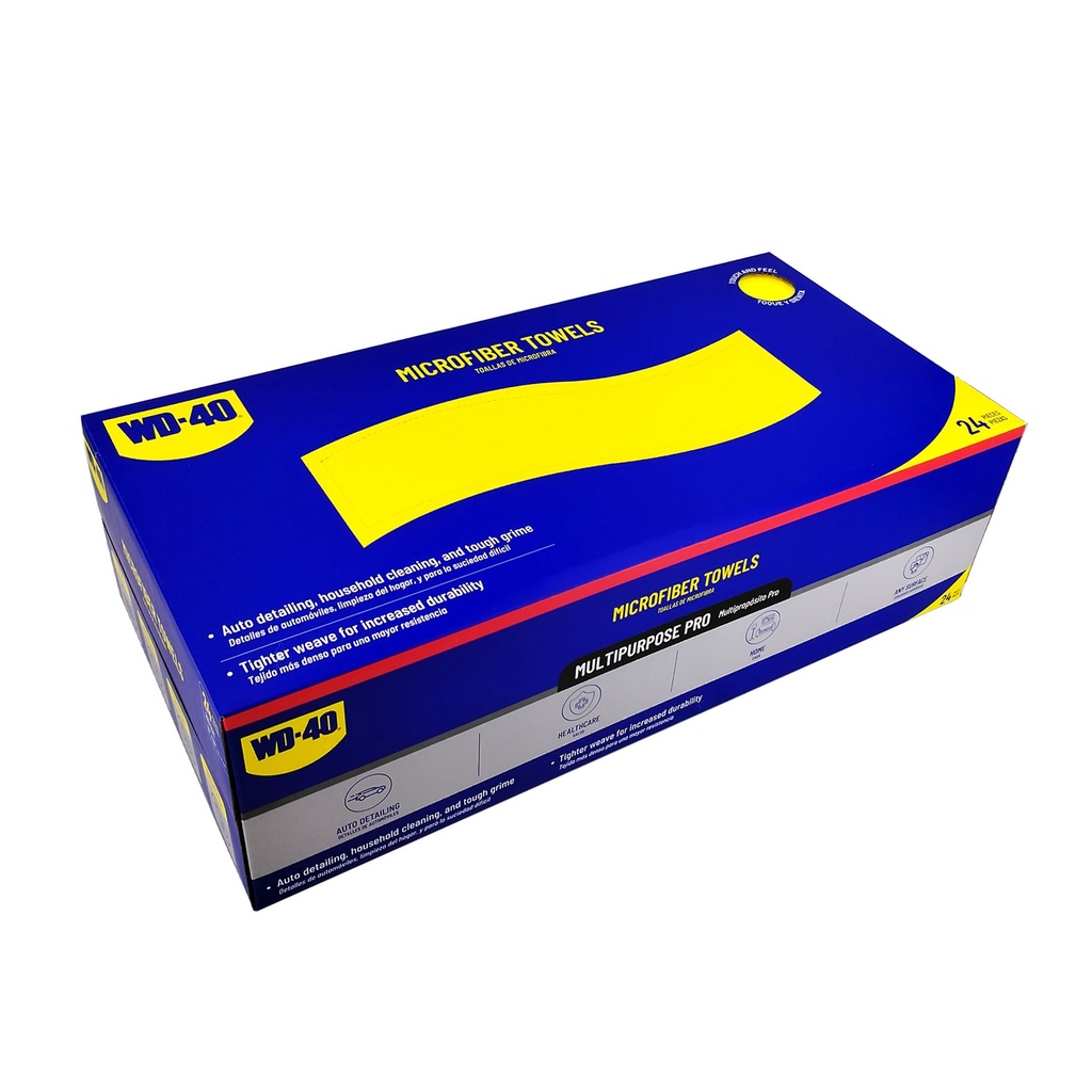 [L40146] TOALLA MICROFIBRA 280GMS 16"X16" AMARILLO CAJA 24PCS