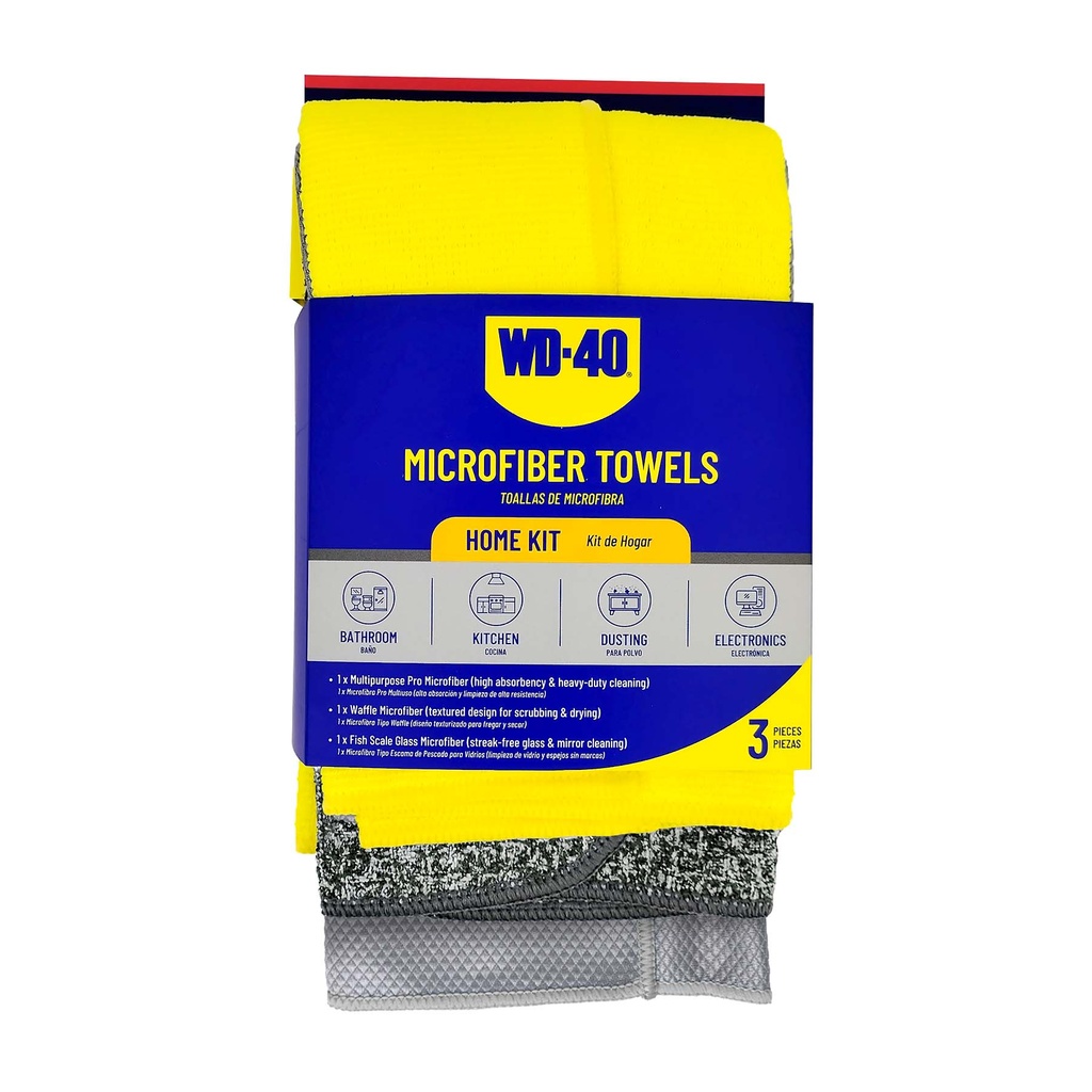 [L40310] TOALLAS DE MICROFIBRA SURTIDAS PARA EL HOGAR 3PCS