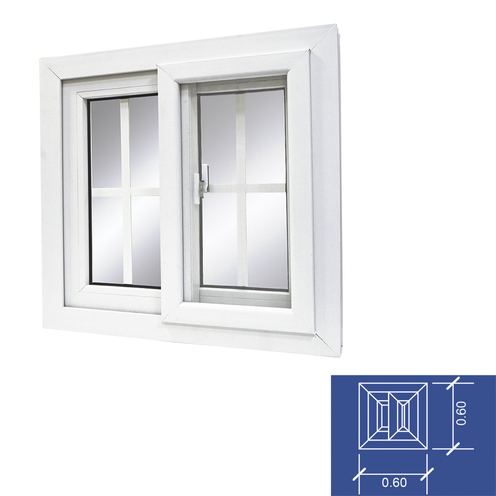 [M04001] Ventanas Pvc 0. 60x0. 60mt. Blanco. 60 X 60mt
