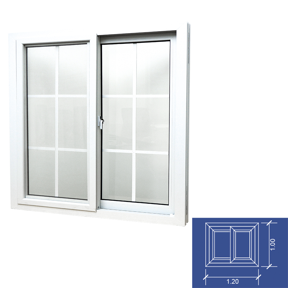 [M04003] Ventanas Pvc 1. 20x1. 00mt. Blanco. 20 X 00mt
