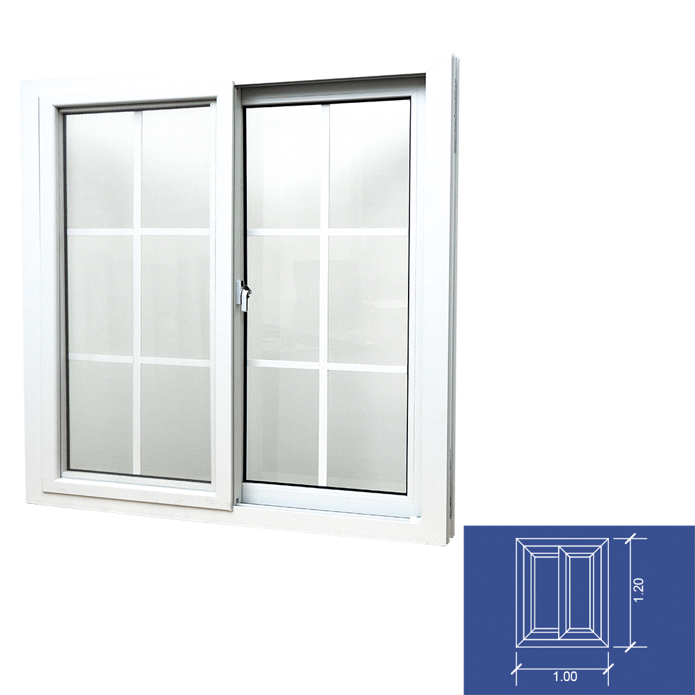 [M04004] Ventanas Pvc 1. 00x1. 20mt. Blanco. 00 X 20mt