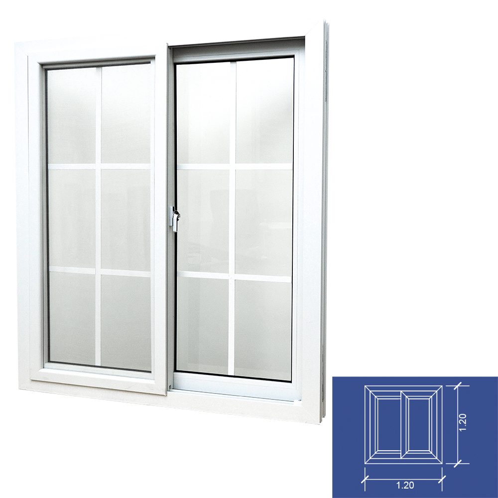 [M04005] Ventanas Pvc 1. 20x1. 20mt. Blanco. 20 X 20mt