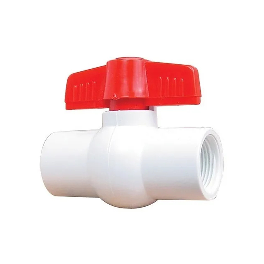 [P01021] Llave De Paso Pvc Con Rosca 1/2. Socket-blanco. 1/2