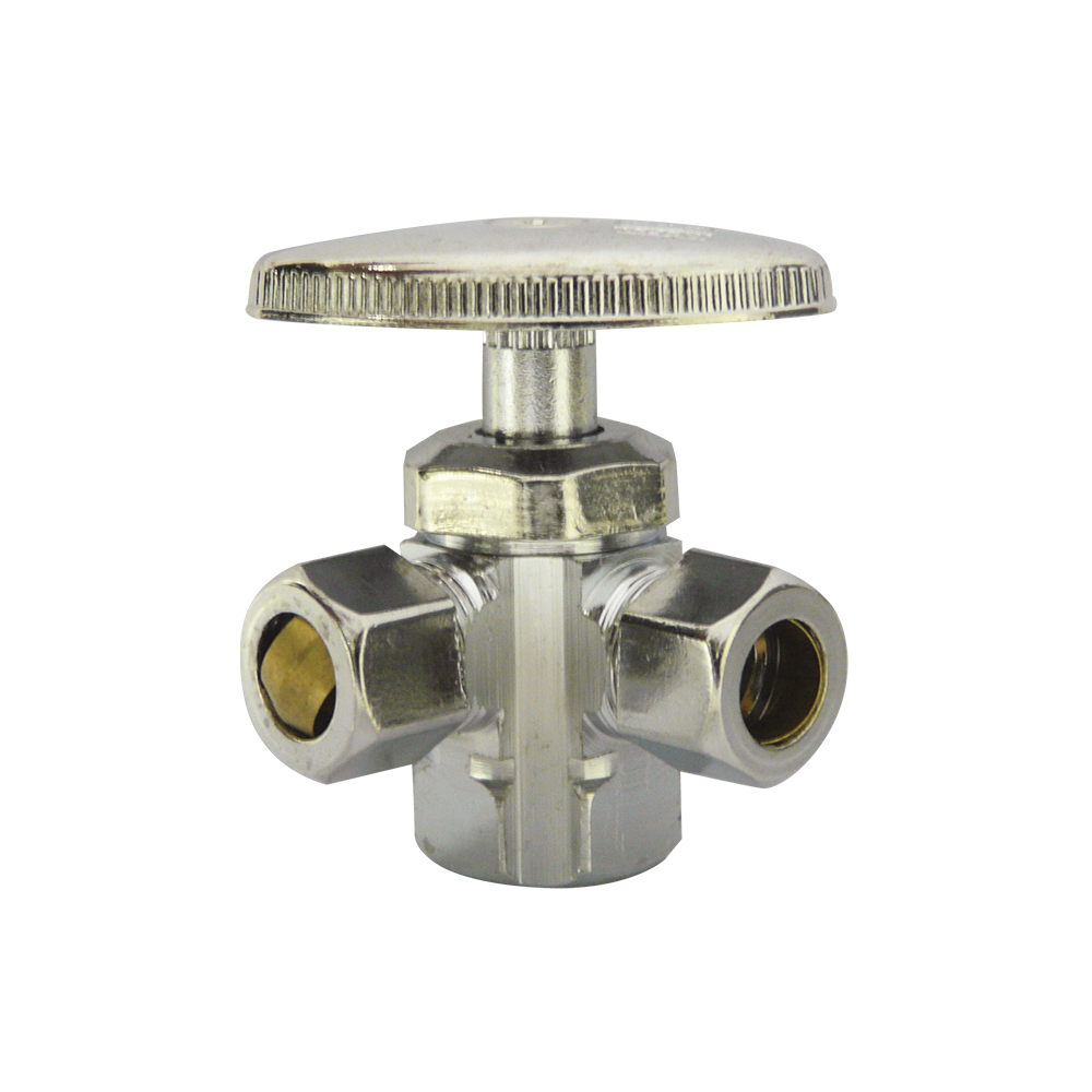 [P01037] Llave De Angulo Doble 3/8 T. W. Aquina. Cromado.