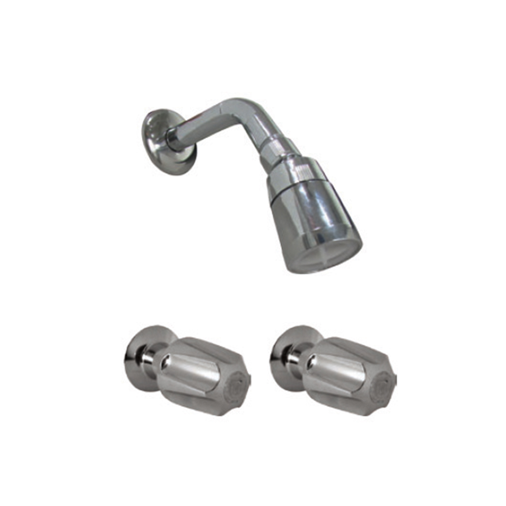 [P01049] Llave De Baño Doble Con Regadera Aquina. Cromado