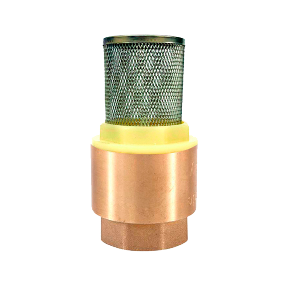 [P01080] Check Valve Vertical Con Filtro De 1-1/2 350g Bronce Aquina. Bronce.