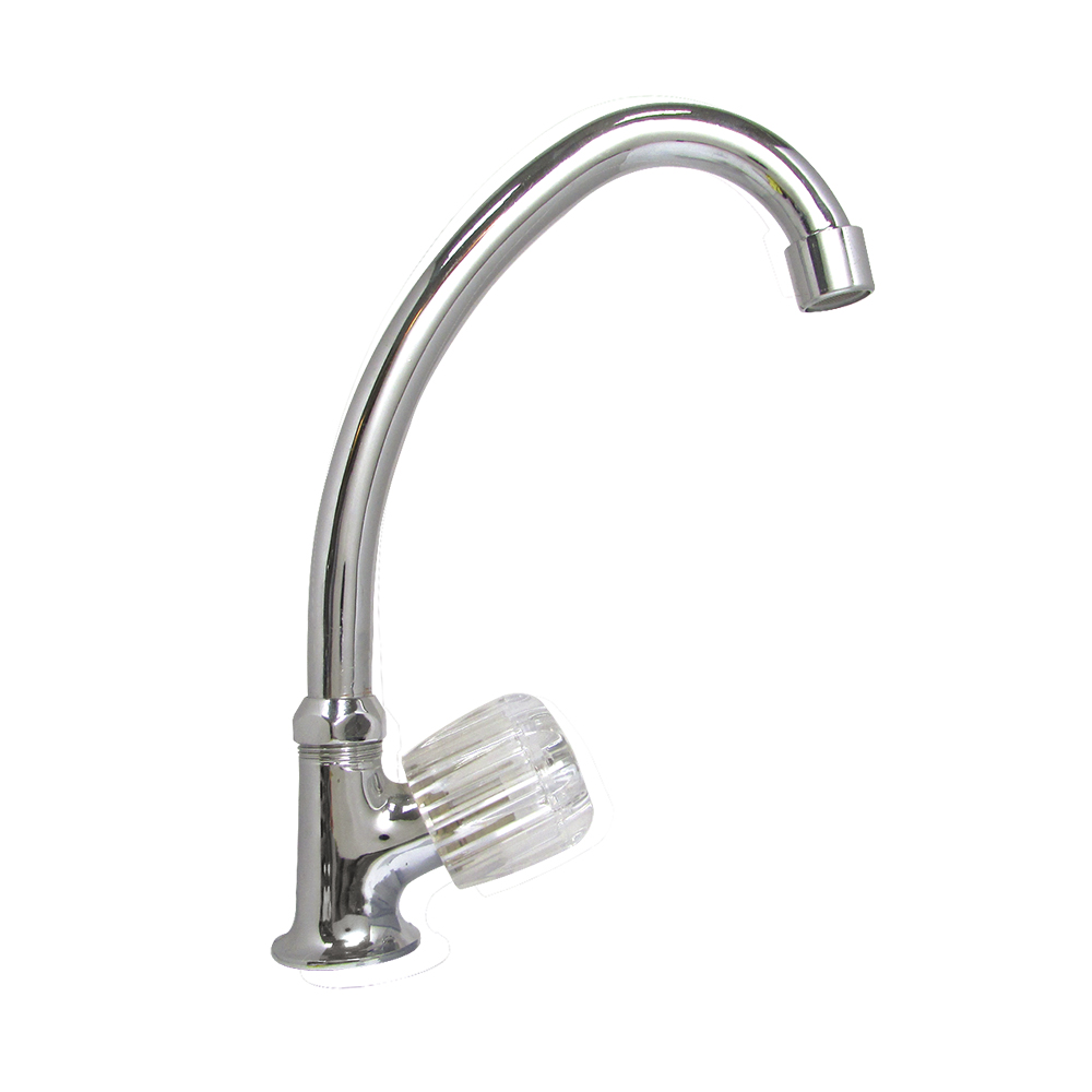 [P01459] Llave Para Fregador Sencilla Tipo Ganzo Aquina. Cromado
