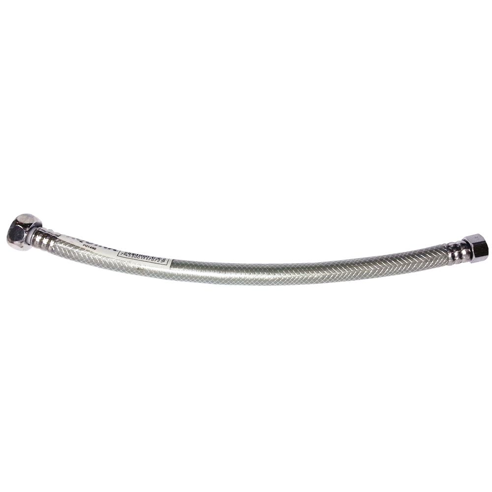 [P01490] Manguera Abasto Gris Para Lavamano De 12 Aquina. Pvc.