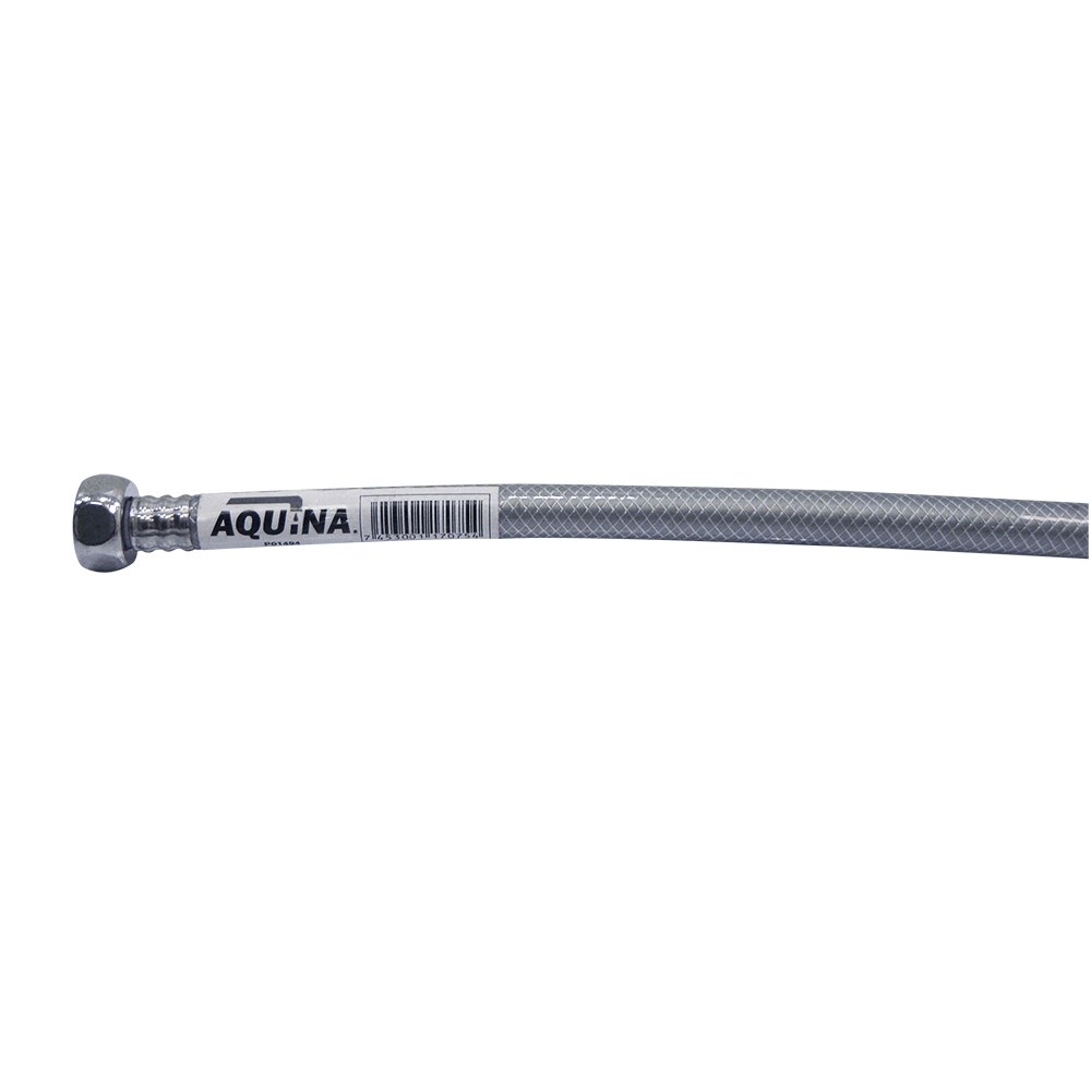 [P01494] Manguera Abasto Gris Para Lavamano De 20 Aquina. Pvc.
