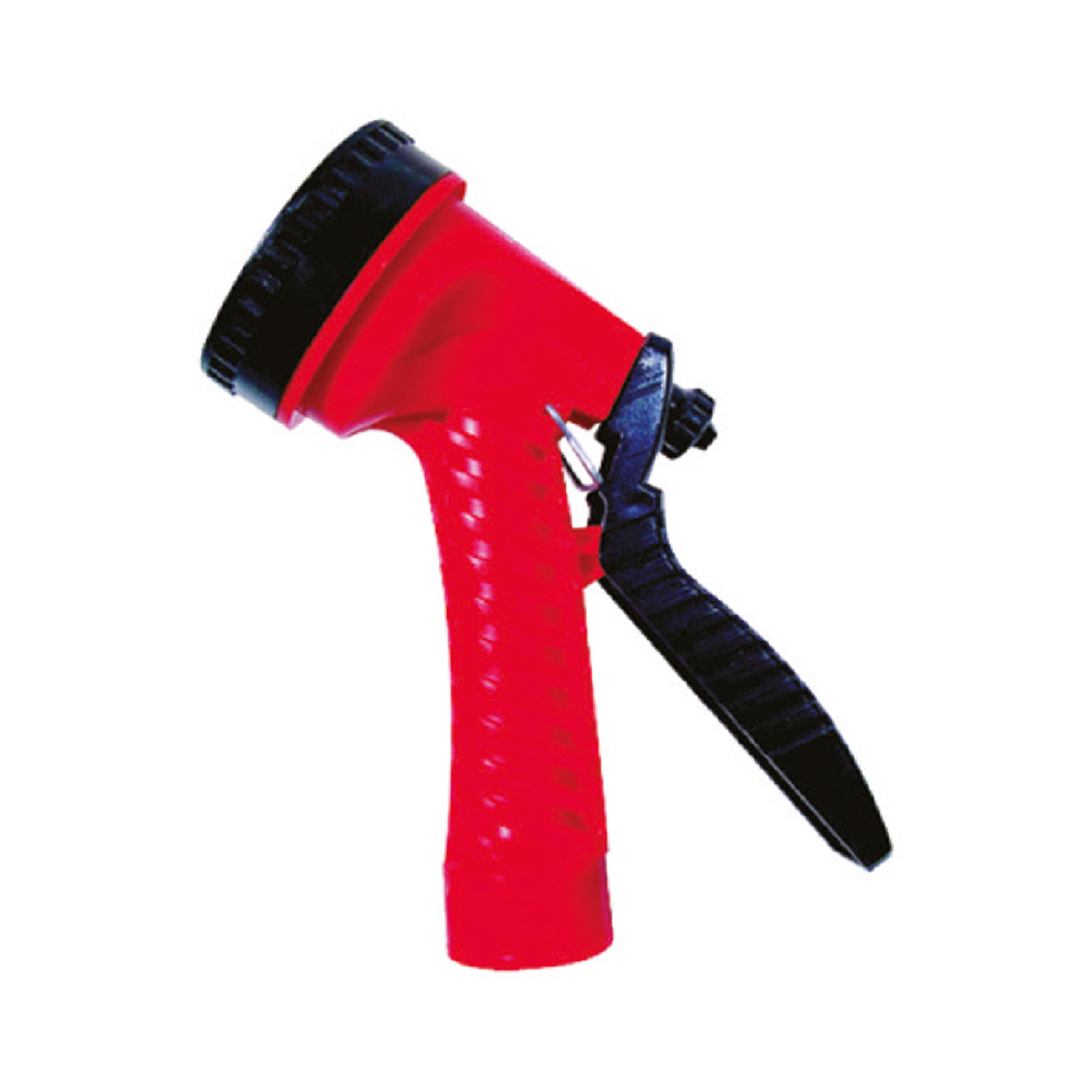 [P01613] Pistola Para Manguera Plastica De 6 Vias. Negro/ Rojo. 6-1/2(163mm)