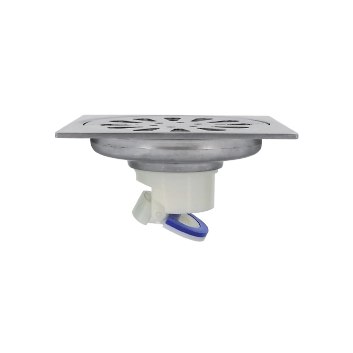 [P01934] Parrilla Para Baño De 4 Metal Con Valvula Anti Olor Aquina. Acero Inoxidable.