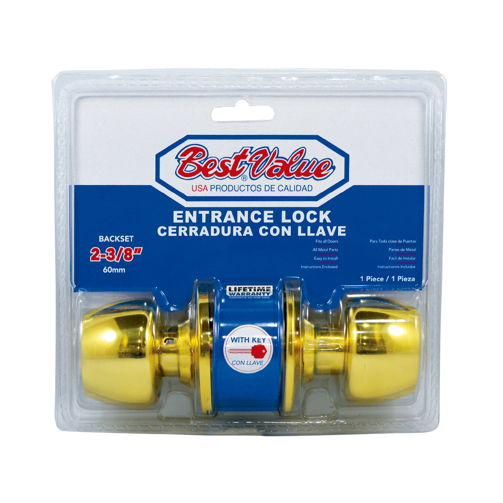 [C171100] Cerradura Con Llave Bp Brillo. Dorado. 2-3/8