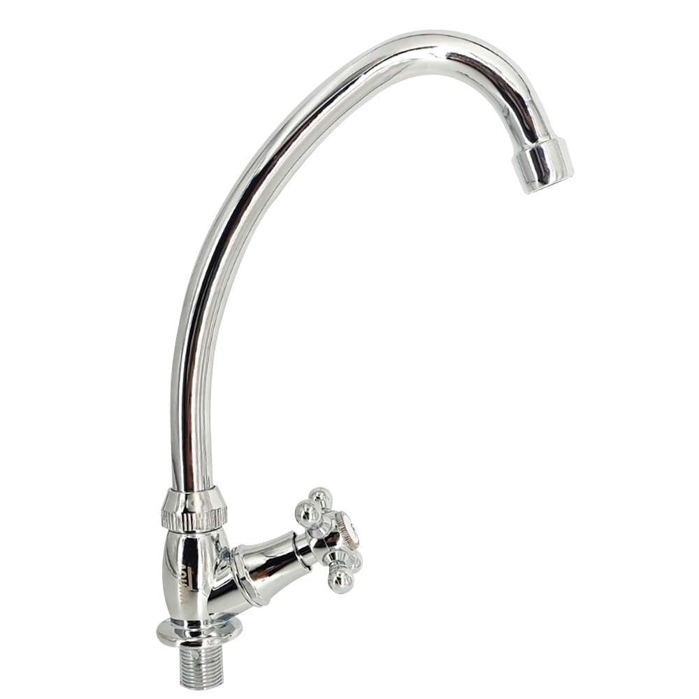 [P03140] Llave Sencilla Para Fregador Plastica Aquina. Cromado