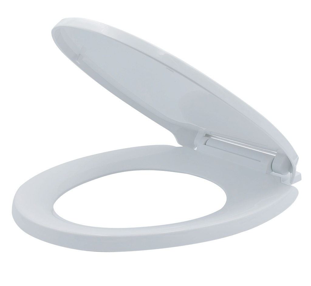 [P141010] Asiento Inodoro Corto Cierre Lento Blanco Aquina. Blanco. 18 ( X 350mm)