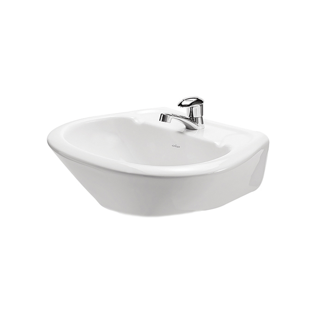 [P143820] Lavamano Shelby Blanco Sin Ferreteria. Blanco. 37. 6 X 42. 5 21 Cm