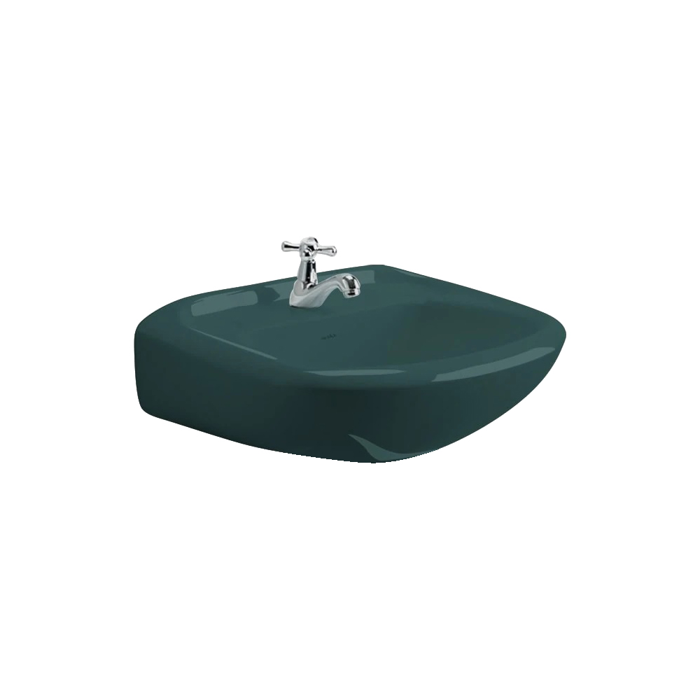 [P14966] Lavamano Chelsea Verde Teal Sin Ferreteria. Teal. 38. 5x46x20. 5cm