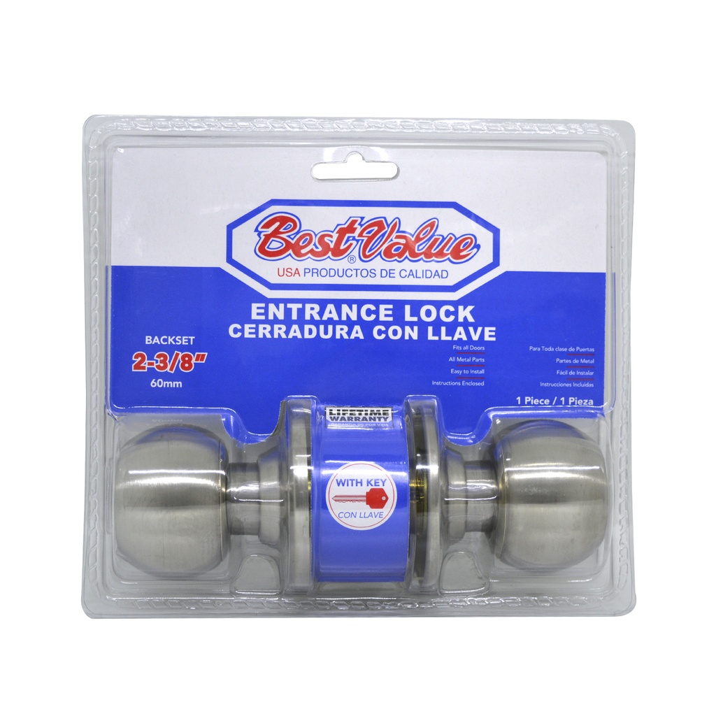 [C173000] Cerradura Con Llave Bola Ss. Acero Inoxidable. 2-3/8