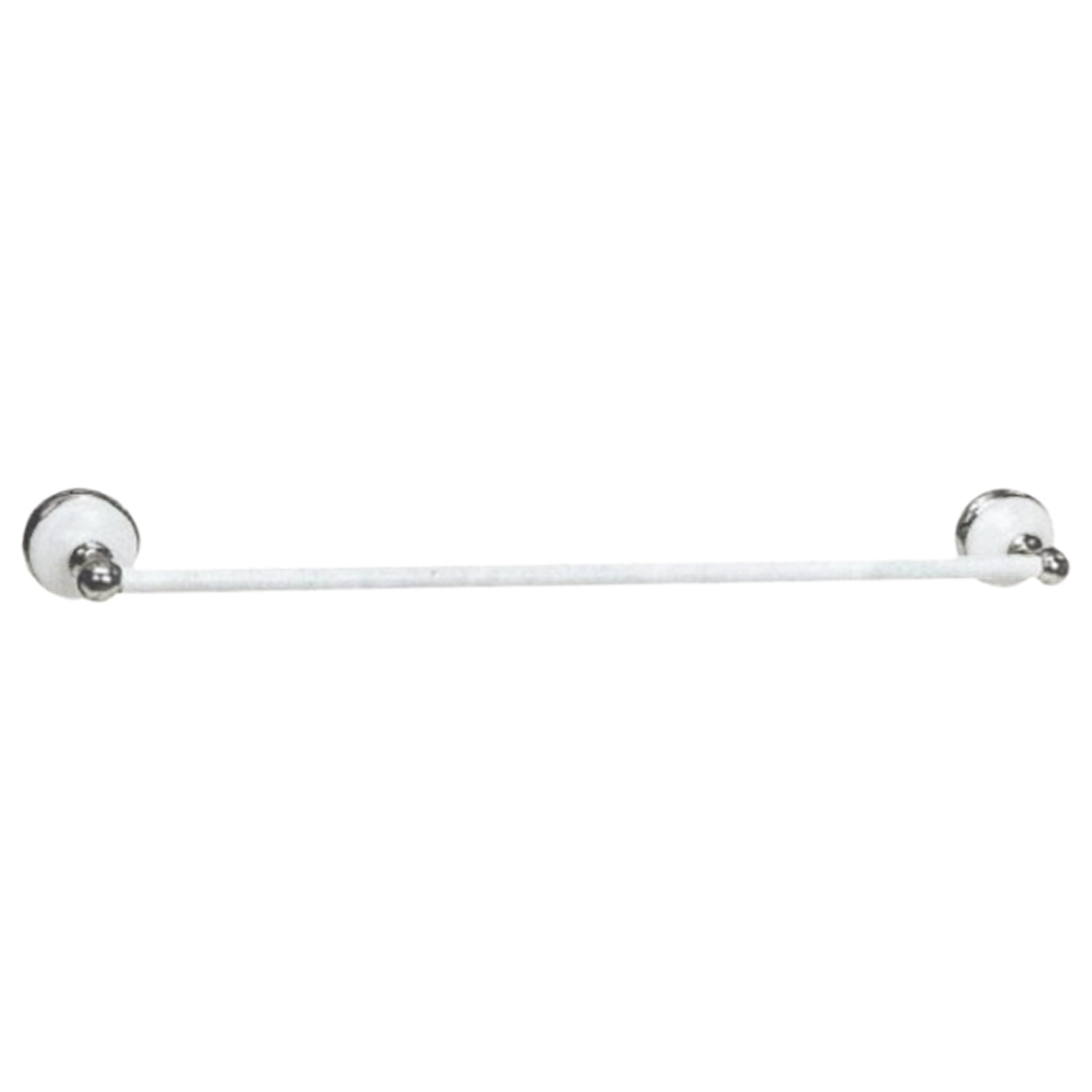 [P44218] Toallero Para Bano Cromado/ceramica 24 Aquina. Cromado + Ceramica.