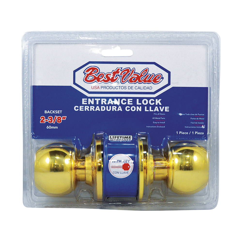 [C173300] Cerradura Con Llave Bola Bp. Dorado. 2-3/8